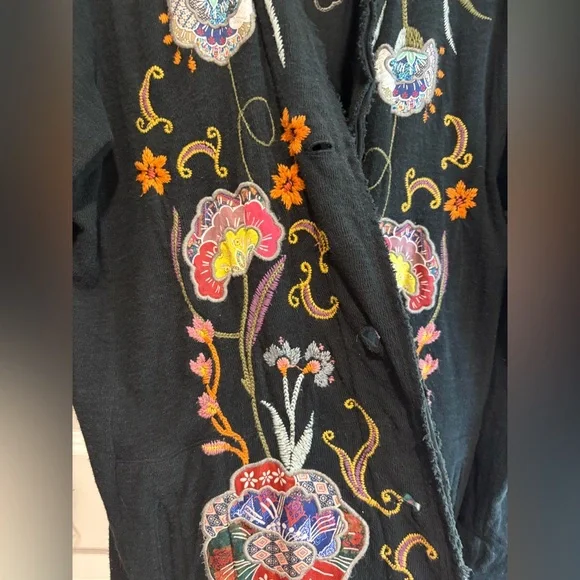 Johnny Was Biya TARIA APPLIQUE CARDIGAN - Picture 10 of 13